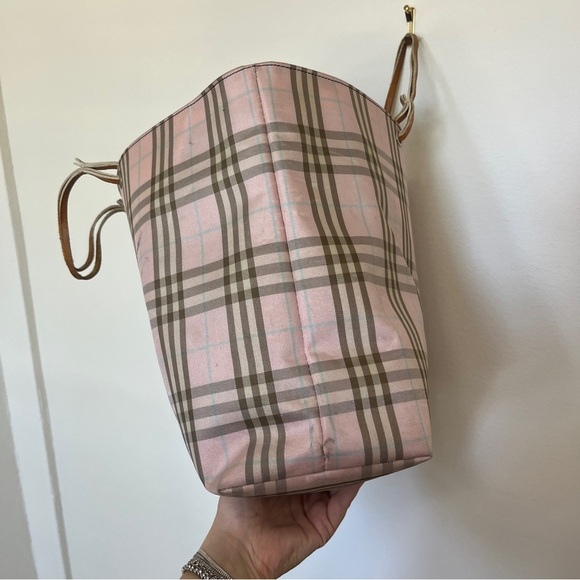 Burberry London Pink Nova Check Tote Shopper Tote - Picture 7 of 11
